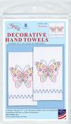 Butterfly   - Jack Dempsey Stamped Decorative Hand Towel Pair 17"X28"