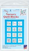 Numbers 1,2,3   - Jack Dempsey Stamped White Nursery Quilt Blocks 9"X9" 12/Pkg