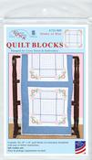 Shades Of Blue   - Jack Dempsey Stamped White Quilt Blocks 18"X18" 6/Pkg
