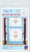 Basket Of Daisies   - Jack Dempsey Stamped White Quilt Blocks 18"X18" 6/Pkg