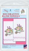 Wheelbarrow   - Jack Dempsey Stamped Decorative Hand Towel Pair 17"X28"