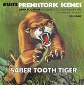 Prehistoric Scenes Saber Tooth Tiger  - Atlantis Plastic Model Kit