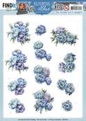 Blueberry, Blooming Blue - Find It Trading Yvonne Creations Punchout Sheet