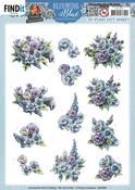 Lakrspur, Blooming Blue - Find It Trading Yvonne Creations Punchout Sheet