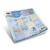 Design, Blooming Blue - Find It Trading Yvonne Creations Paper Pack 8"X8" 18/Pkg
