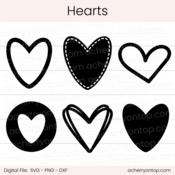 Hearts - Digital Cut File - ACOT