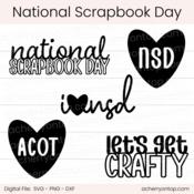 National Scrapbook Day - Digital Cut File - ACOT