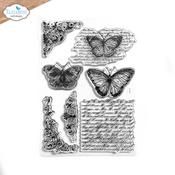 Butterflies and swirls - Elizabeth Craft Clear Stamp