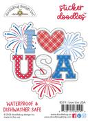 I Love The USA Sticker Doodles - Hometown USA - Doodlebug - PRE ORDER