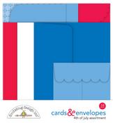 4th Of July Assortment Cards & Envelopes - Hometown USA - Doodlebug - PRE ORDER
