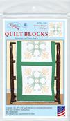 Cross-Stitch Tulips   - Jack Dempsey Stamped White Quilt Blocks 18"X18" 6/Pkg