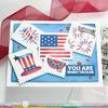 Postage Collage 4th Of July Stamp Set - Waffle Flower Crafts