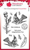 Singles Flying Birds - Woodware Clear Stamp 4"X6"
