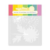 Sketched Chrysanthemum Coloring Stencil - Waffle Flower Crafts