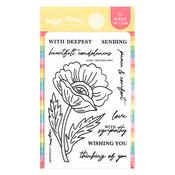 Sketched Poppy Stamp Set - Waffle Flower Crafts