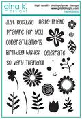 Funky Flowers Stamp Set - Gina K Designs