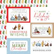 Journaling 6x4 Cards Paper - Winnie The Pooh Christmas - Echo Park