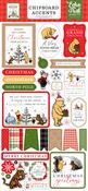 Winnie The Pooh Christmas 6x13 Chipboard Accents - Echo Park