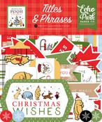 Winnie The Pooh Christmas Titles & Phrases - Echo Park - PRE ORDER