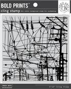 Power Lines Bold Prints - Hero Arts Cling Stamp 6"X6"