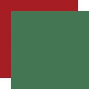 Green - Dark Red Coordinating Solid Paper - Nutcracker Christmas - Echo Park - PRE ORDER