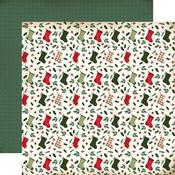 Stockings And Holly Paper - A Vintage Christmas - Carta Bella - PRE ORDER