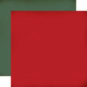 Red - Green Coordinating Solid Paper - A Vintage Christmas - Carta Bella - PRE ORDER