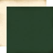 Dark Green - Cream Coordinating Solid Paper - A Vintage Christmas - Carta Bella - PRE ORDER