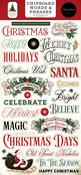A Vintage Christmas 6x13 Chipboard Words & Phrases - Carta Bella - PRE ORDER