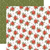Popular Poinsettia Paper - Christmas Joy - Echo Park - PRE ORDER