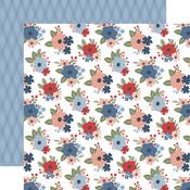 Winter Floral Paper - Chilling With My Snowmies - Echo Park - PRE ORDER