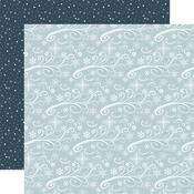 Snowy Swirls Paper - Winter Wonderland - Carta Bella - PRE ORDER