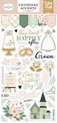 Marry Me 6x13 Chipboard Accents - Echo Park - PRE ORDER