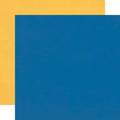 Blue - Yellow Coordinating Solid Paper - Back To School - Carta Bella - PRE ORDER