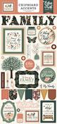 Family 6x13 Chipboard Accents - Echo Park - PRE ORDER