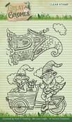 Biking Gnome, Great Gnomes - Find It Trading Yvonne Creations Clear Stamps