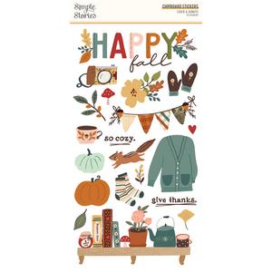 Cider & Donuts Chipboard Stickers - Simple Stories