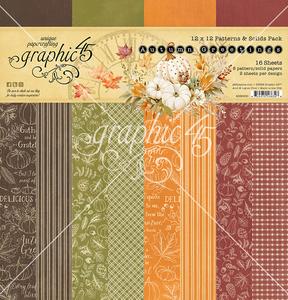 Autumn Greetings 12x12 Patterns & Solids Pack - Graphic 45