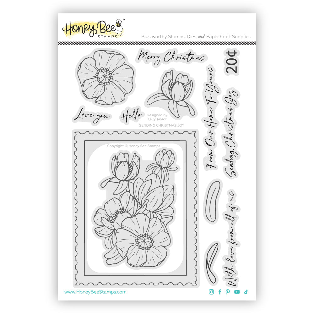 New Craft Supplies > Very Merry Christmas Background Stamp Set - Honey ...