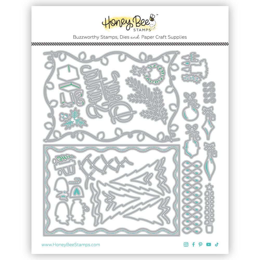 New Craft Supplies > Very Merry Christmas Background Stamp Set - Honey ...