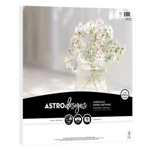 White - Neenah Astrodesigns 65lb Cardstock Pack 12"X12" 70/Pkg
