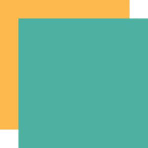 Teal / Yellow 12x12 Coordinating Solid Paper - Mercantile - Carta Bella