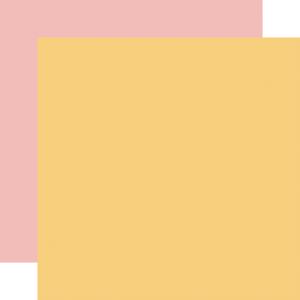 Yellow / Pink 12x12 Coordinating Solid Paper - Have A Great Summer - Echo Park