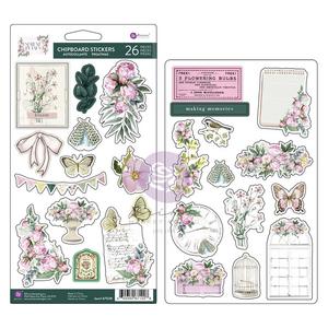Blooming Beauty Chipboard Stickers - Serene Petals - Prima