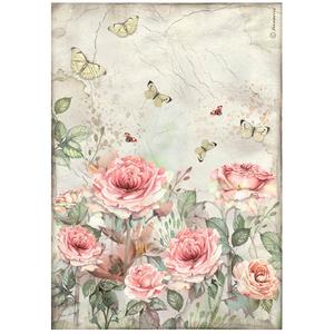 Roses & Butterfly Rice Paper - House Of Roses – Stamperia