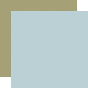 Blue / Green Coordinating Solid Paper - Pressed Floral - Carta Bella - PRE ORDER