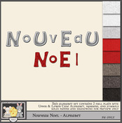 Digital Scrapbooking Kit - Nouveau Noel:  Alphabet Kit